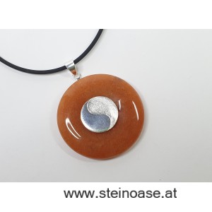 Donut Halter  'Yin Yang'  Silber